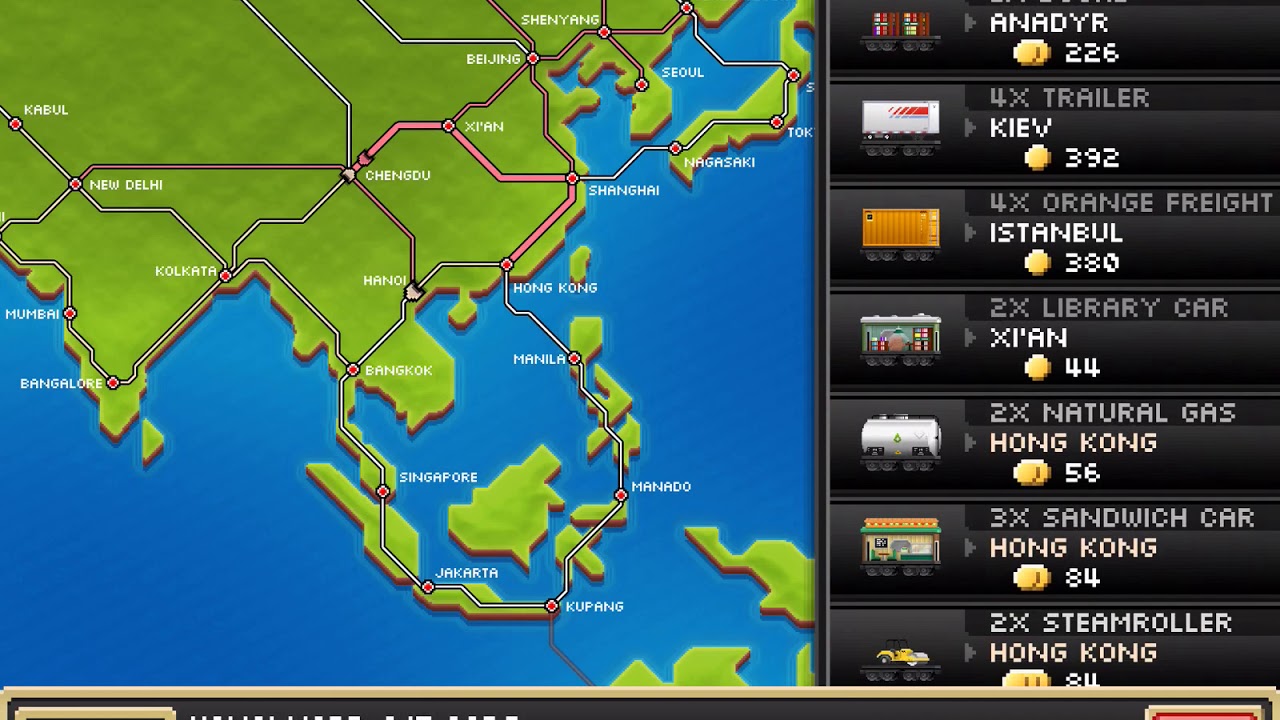 Pocket trains asia map